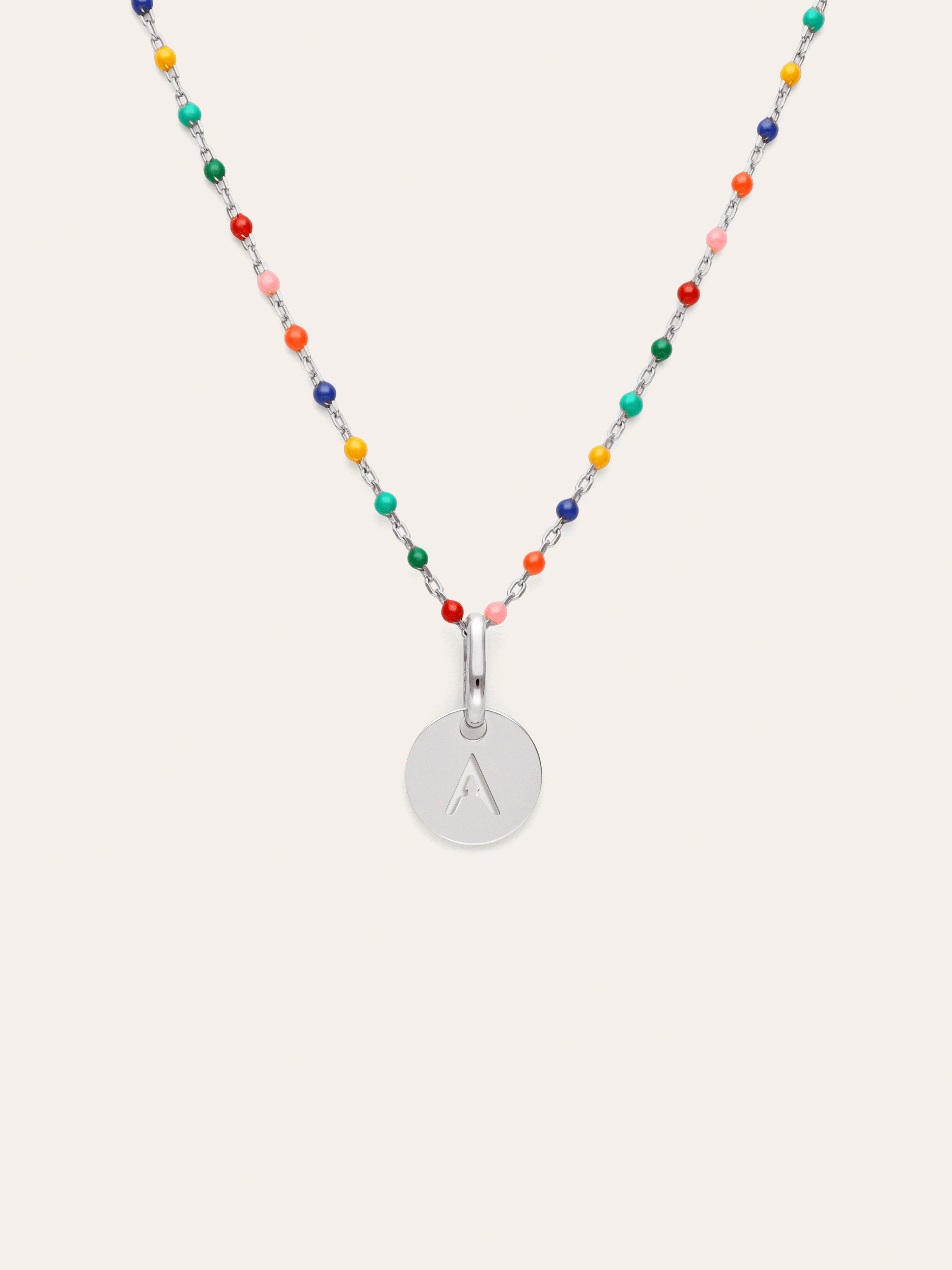 Personalized Necklace Colors Enamel Letter