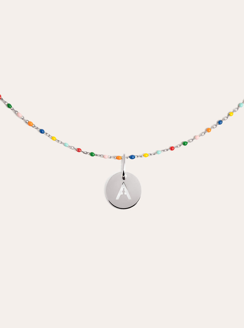 Collier Personnalisé Colors Enamel Letter