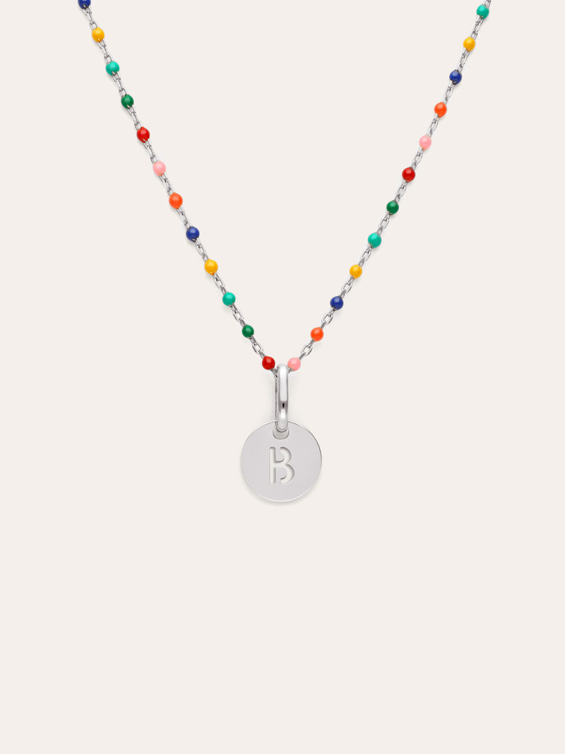 Personalized Necklace Colors Enamel Letter