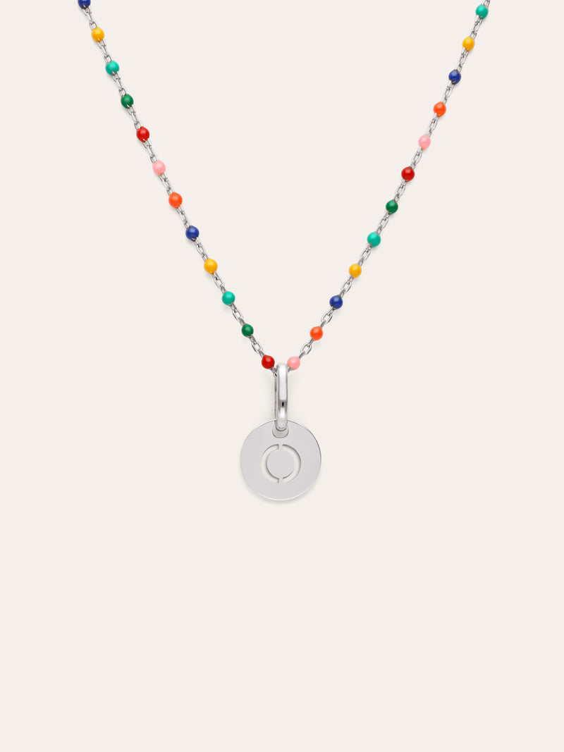 Personalized Necklace Colors Enamel Letter