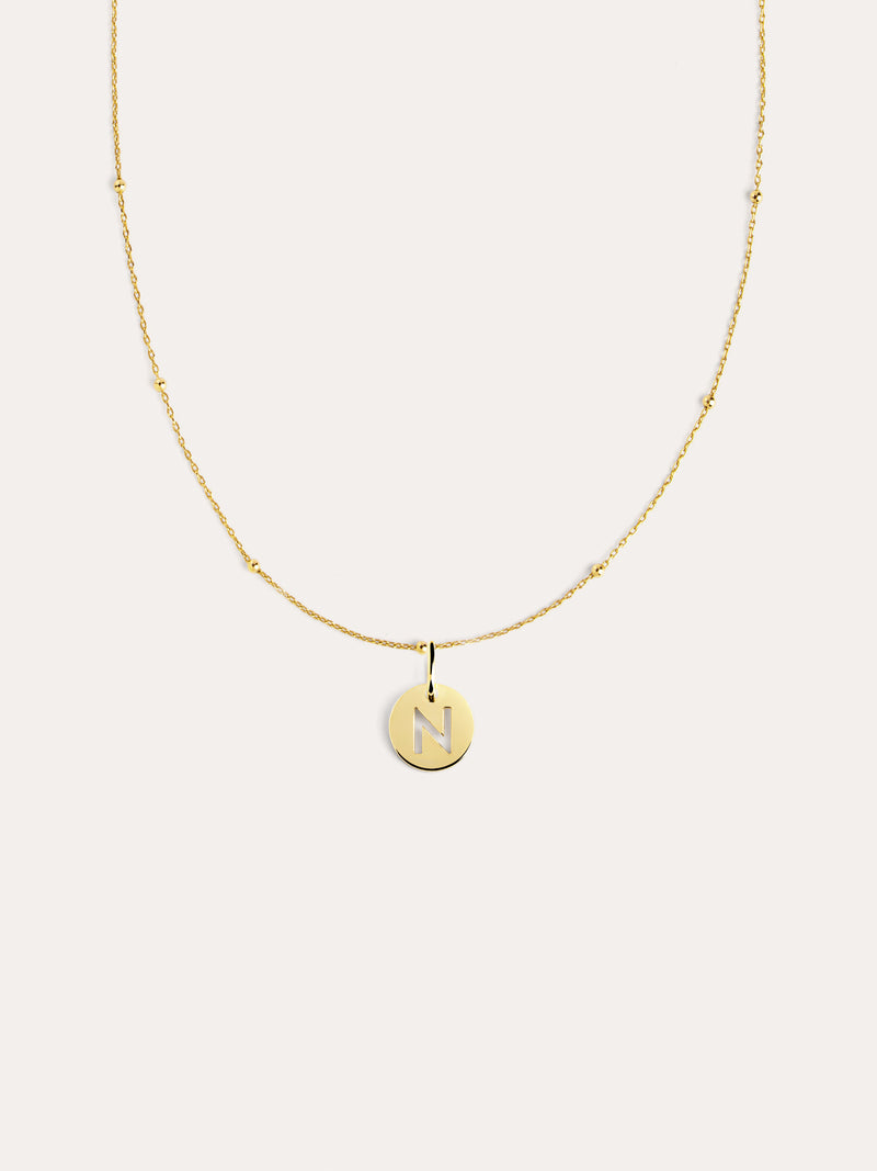 Mini Medallion Halskette Silber, vergoldet