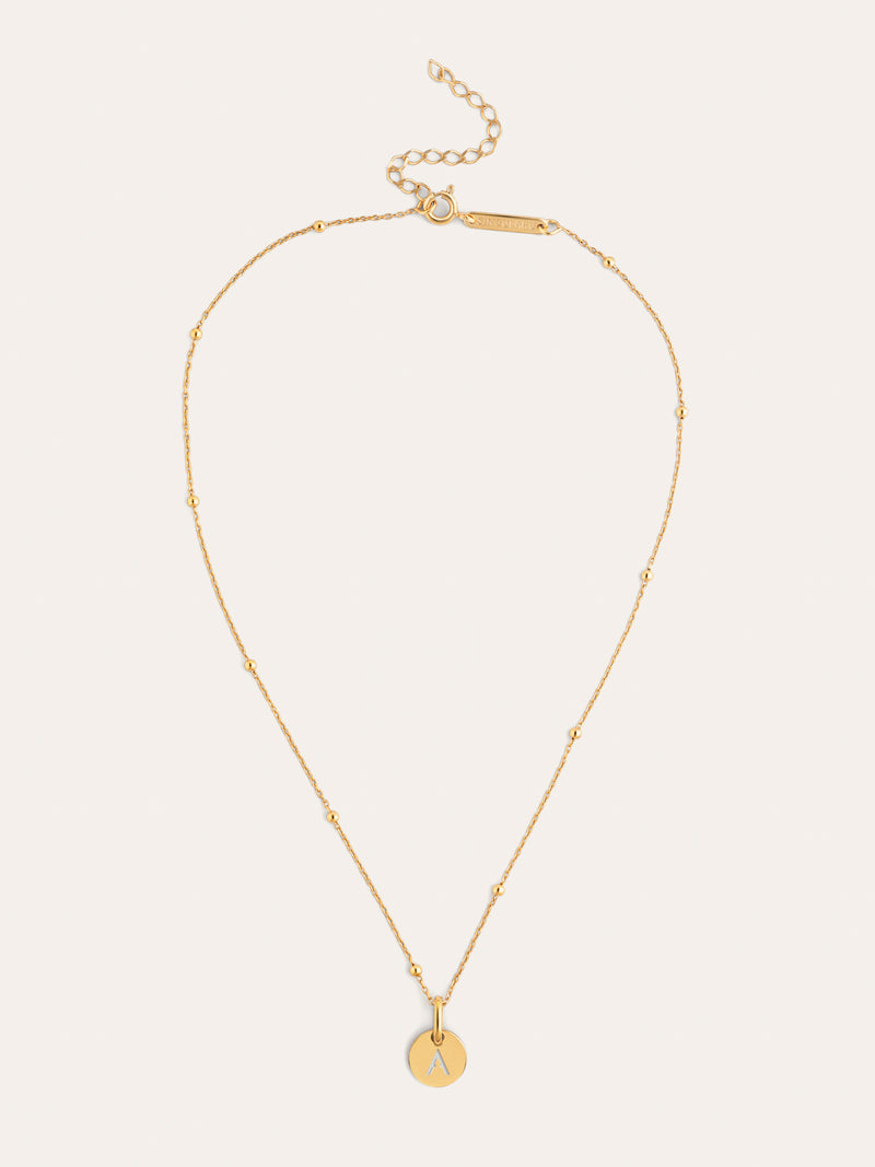 Collier Personnalisé Mini Medallion Plaqué Or