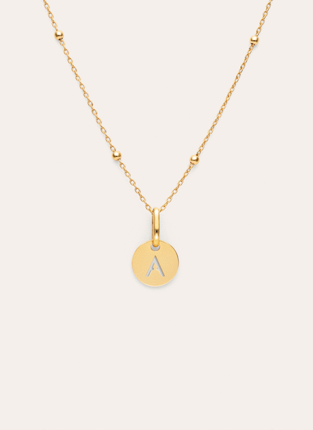 Collier Personnalisé Mini Medallion Plaqué Or