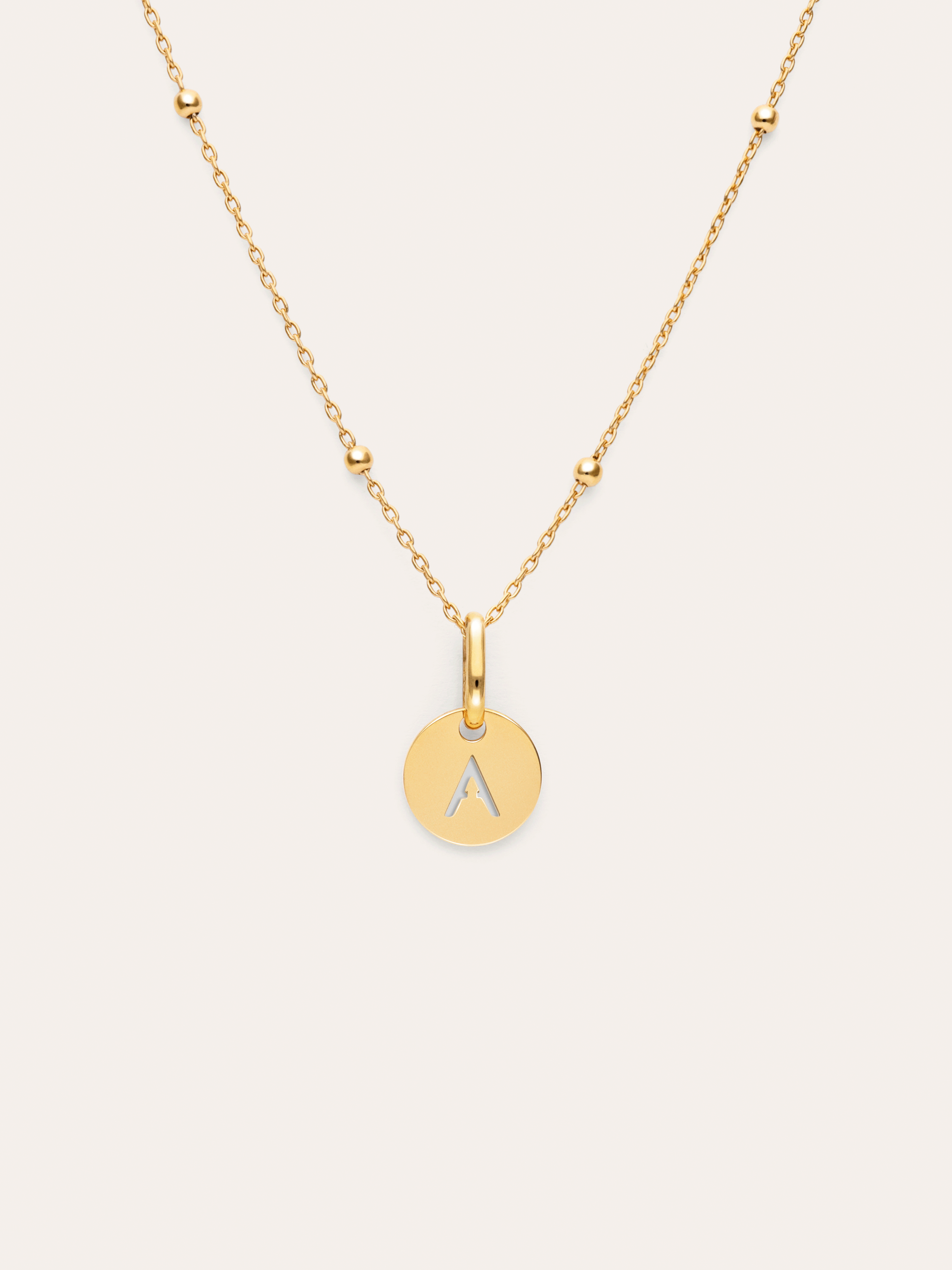 Collier Personnalisé Mini Medallion Plaqué Or