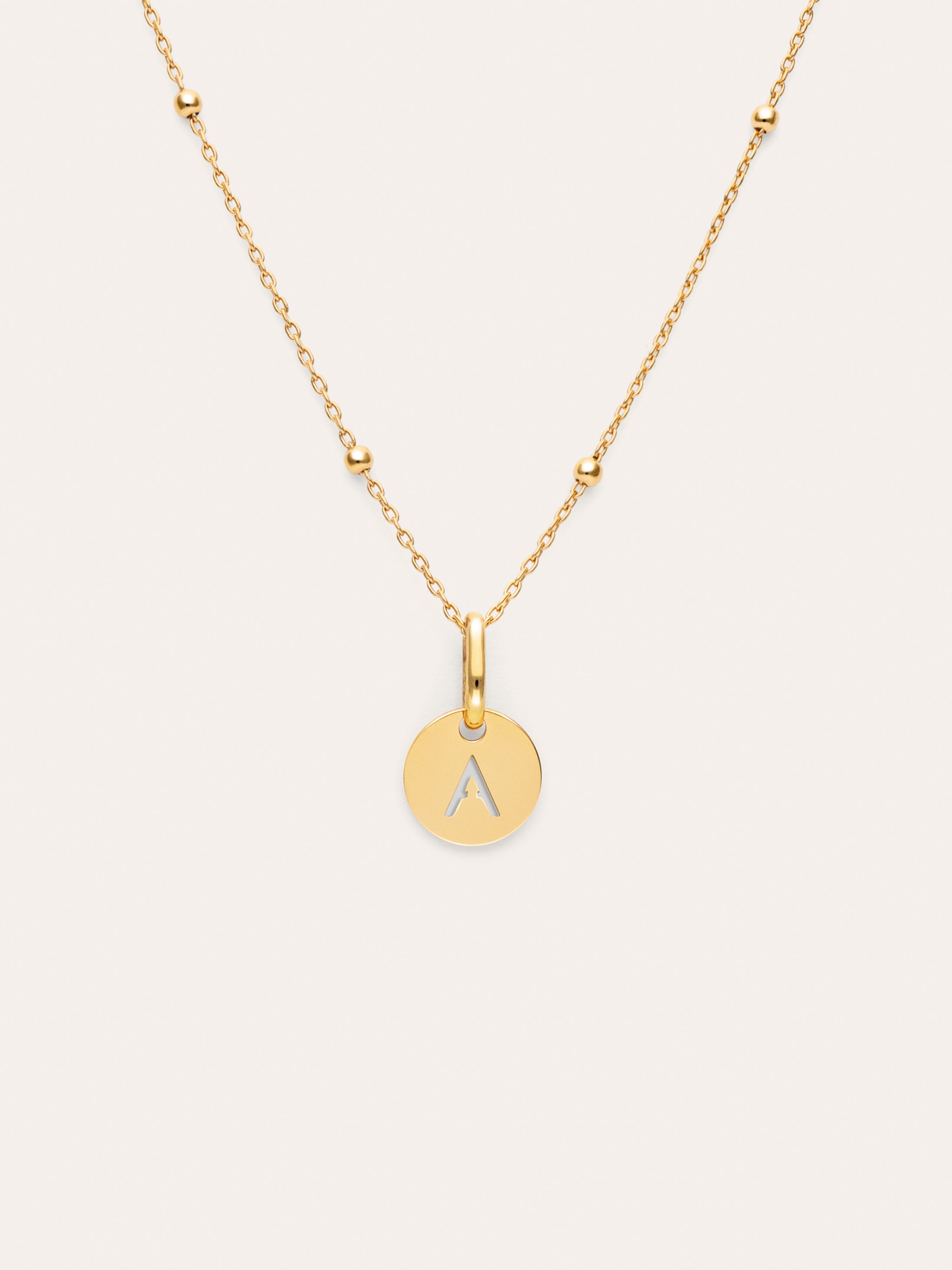 Collier Personnalisé Mini Medallion Plaqué Or