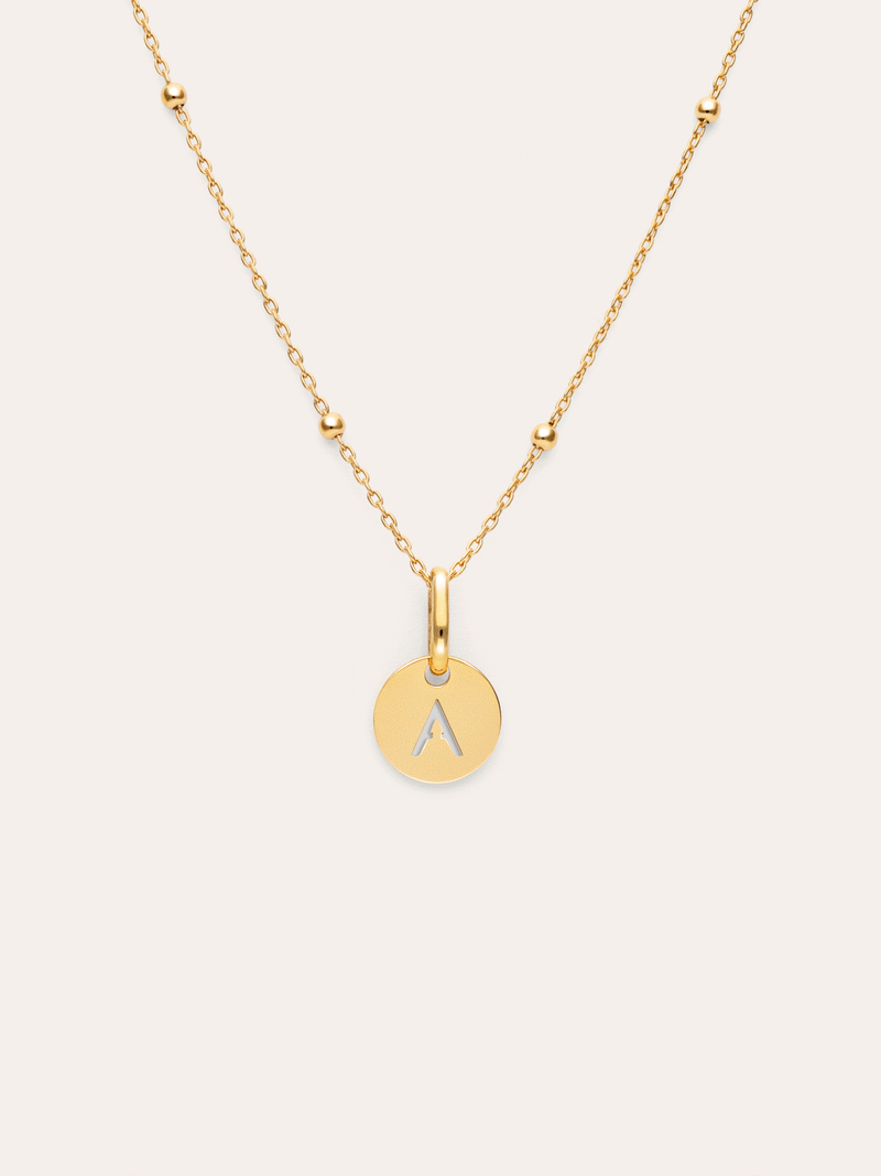 Collier Personnalisé Mini Medallion Plaqué Or