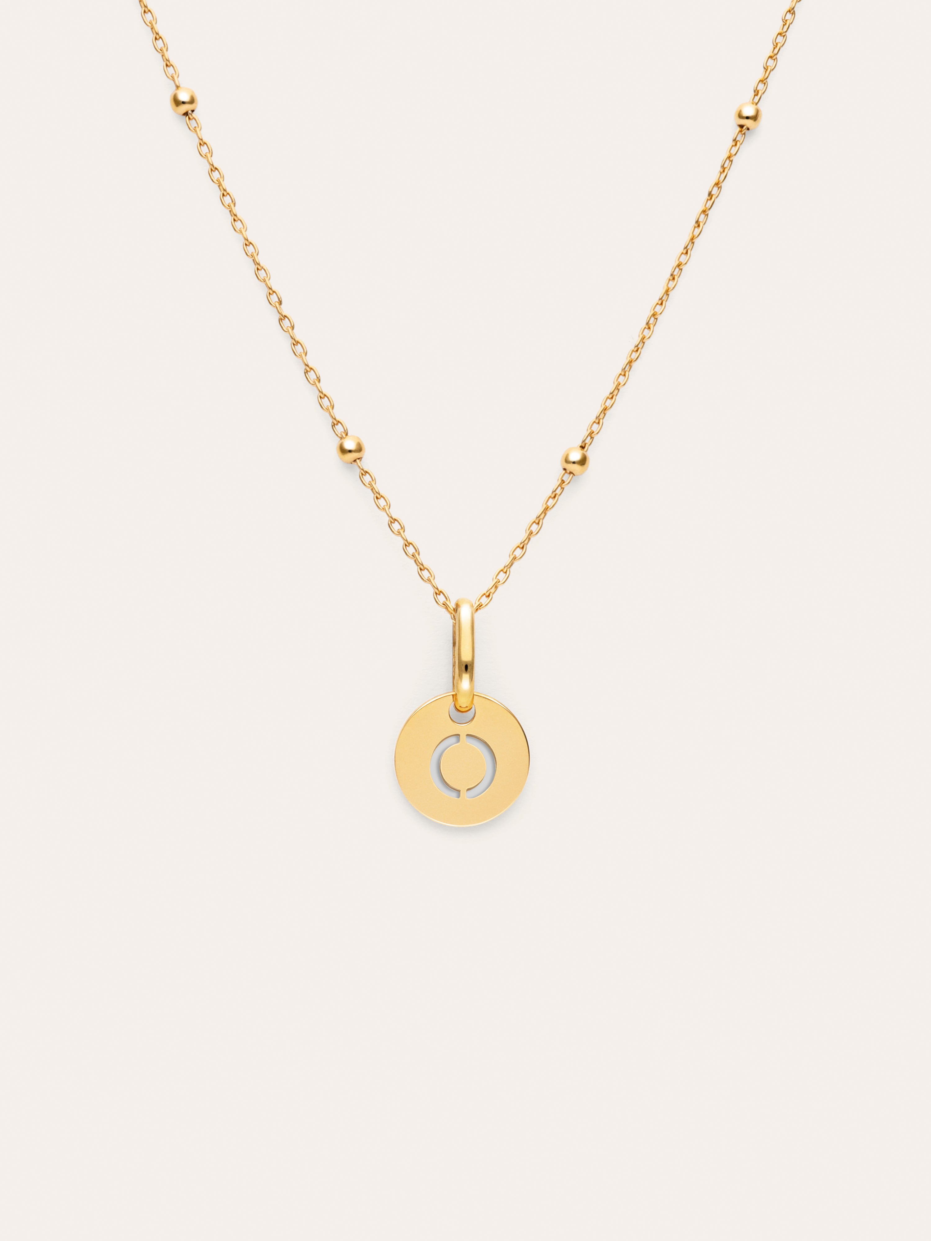 Collier Personnalisé Mini Medallion Plaqué Or