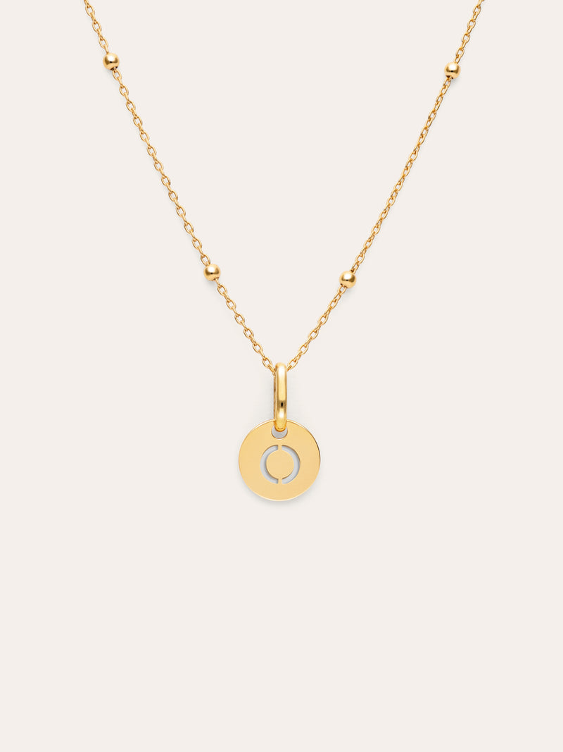 Collier Personnalisé Mini Medallion Plaqué Or