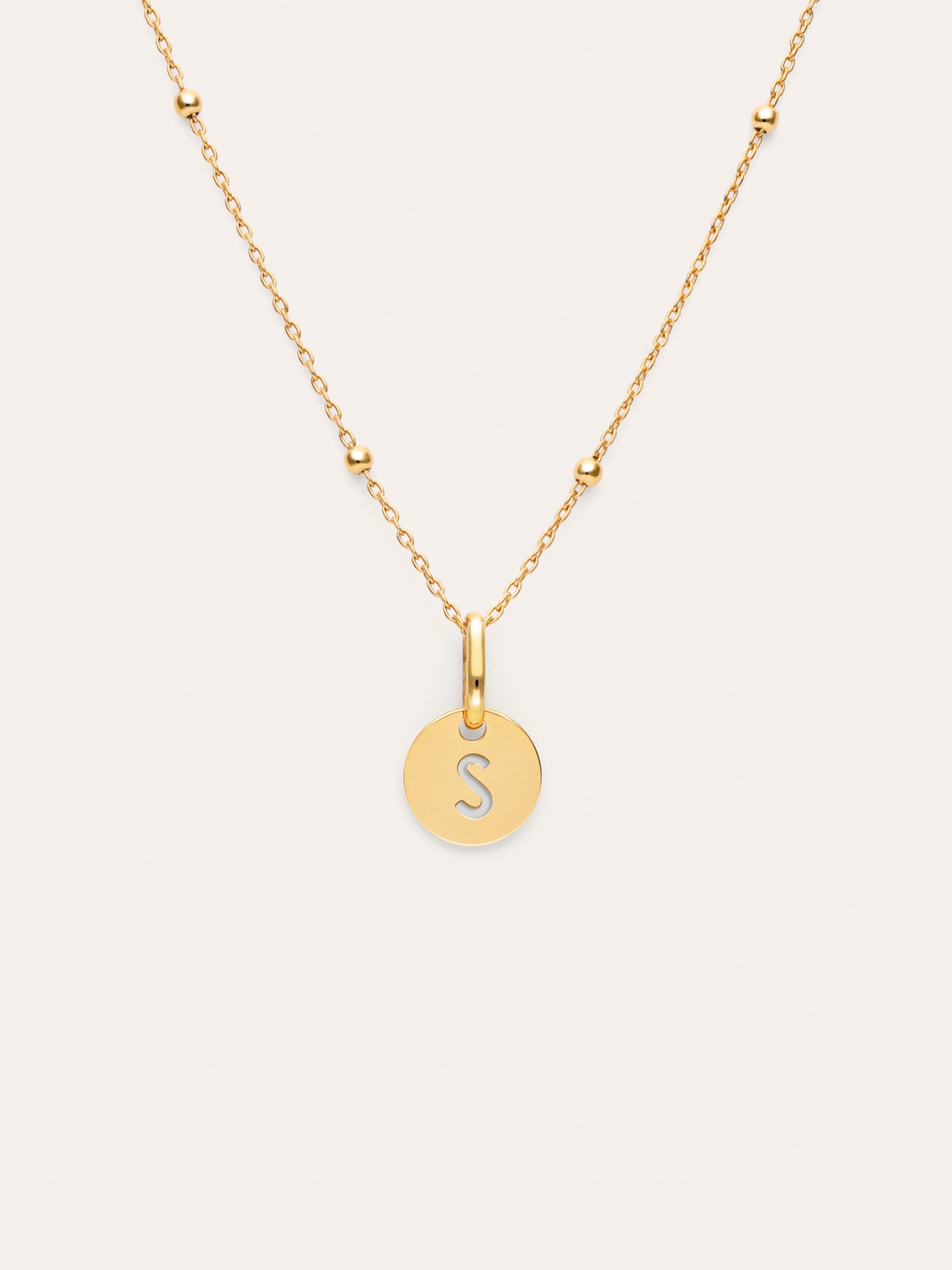 Collier Personnalisé Mini Medallion Plaqué Or
