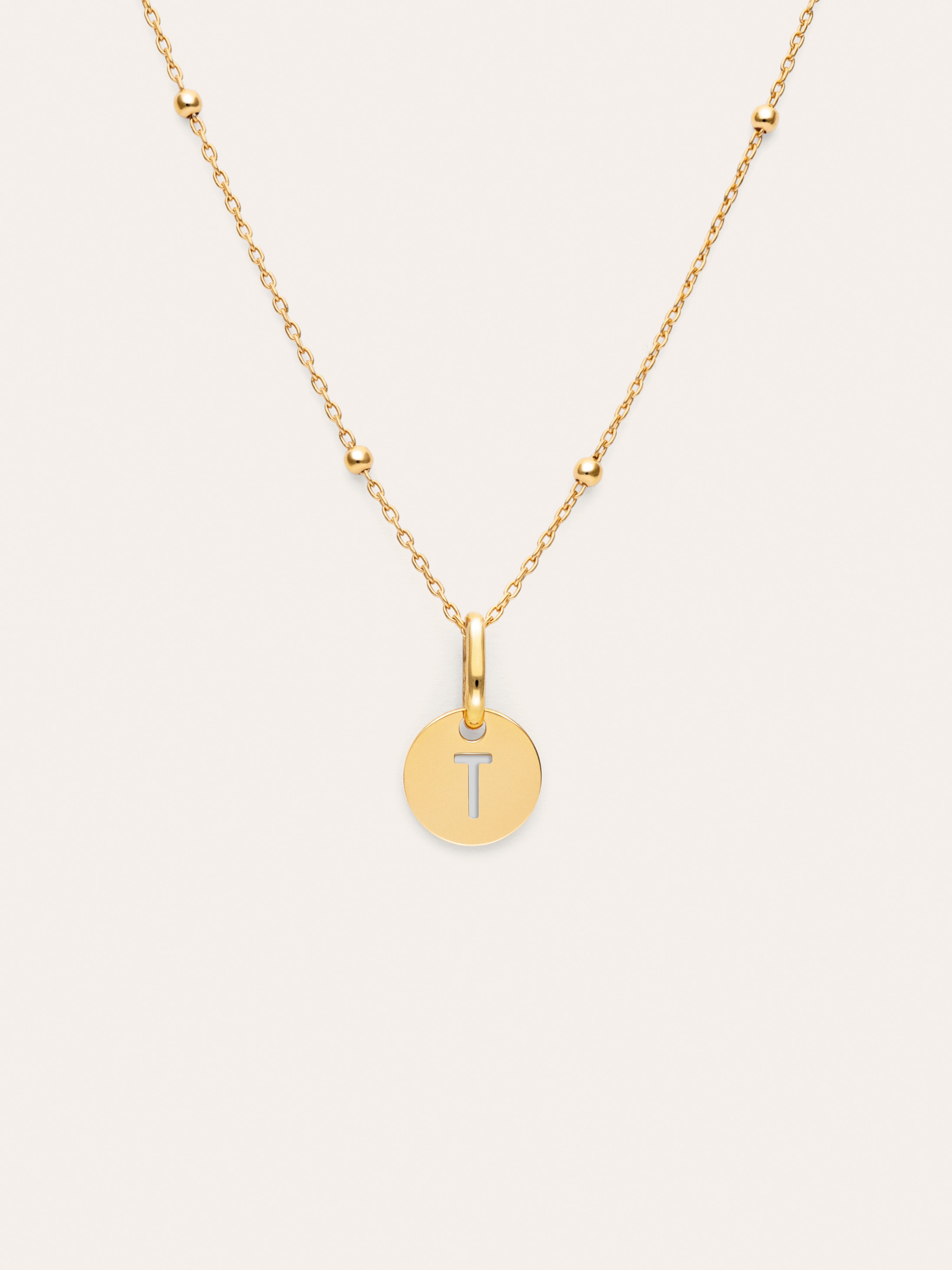 Collier Personnalisé Mini Medallion Plaqué Or