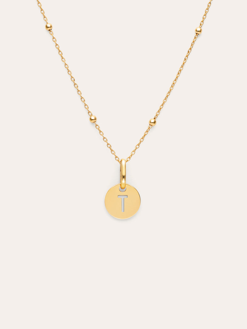 Collier Personnalisé Mini Medallion Plaqué Or