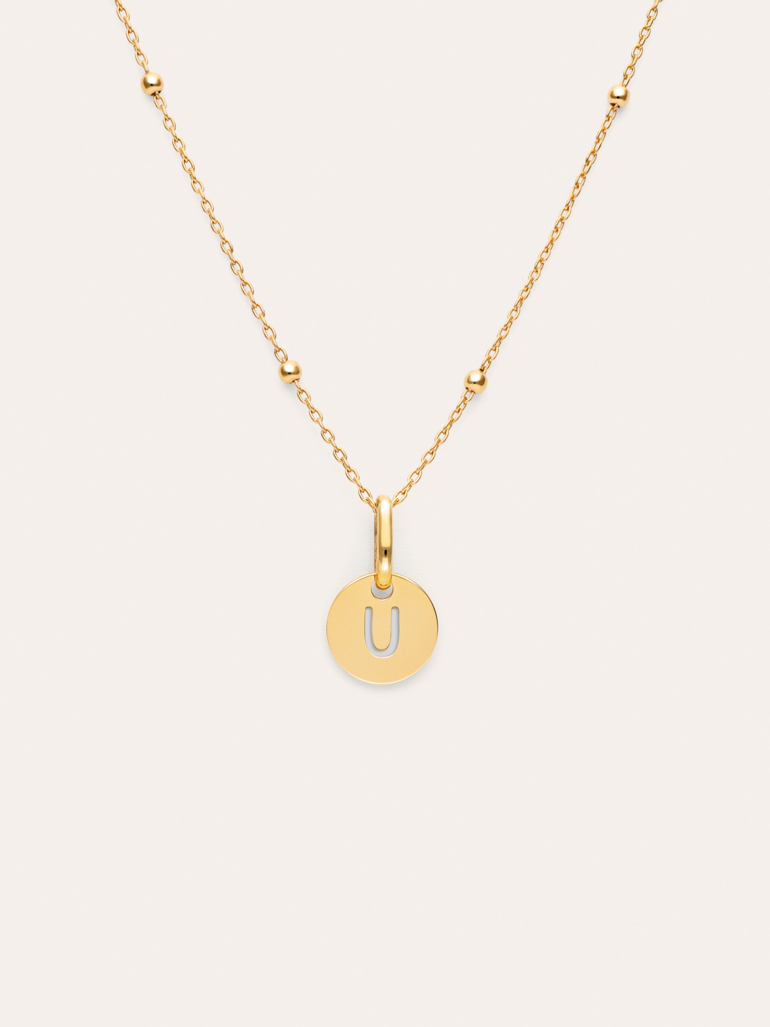 Collier Personnalisé Mini Medallion Plaqué Or