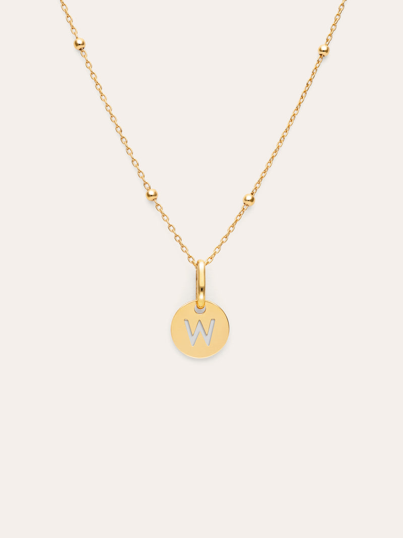 Collier Personnalisé Mini Medallion Plaqué Or