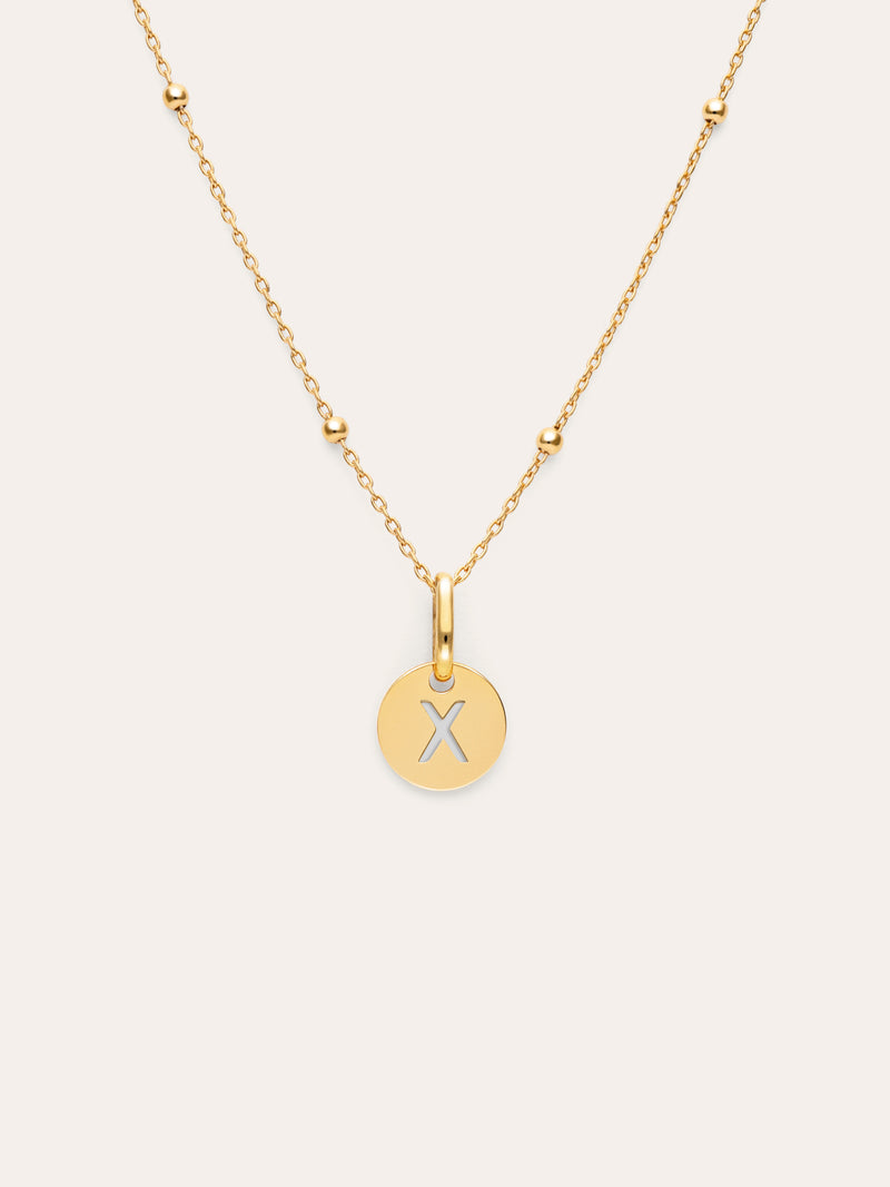 Collier Personnalisé Mini Medallion Plaqué Or