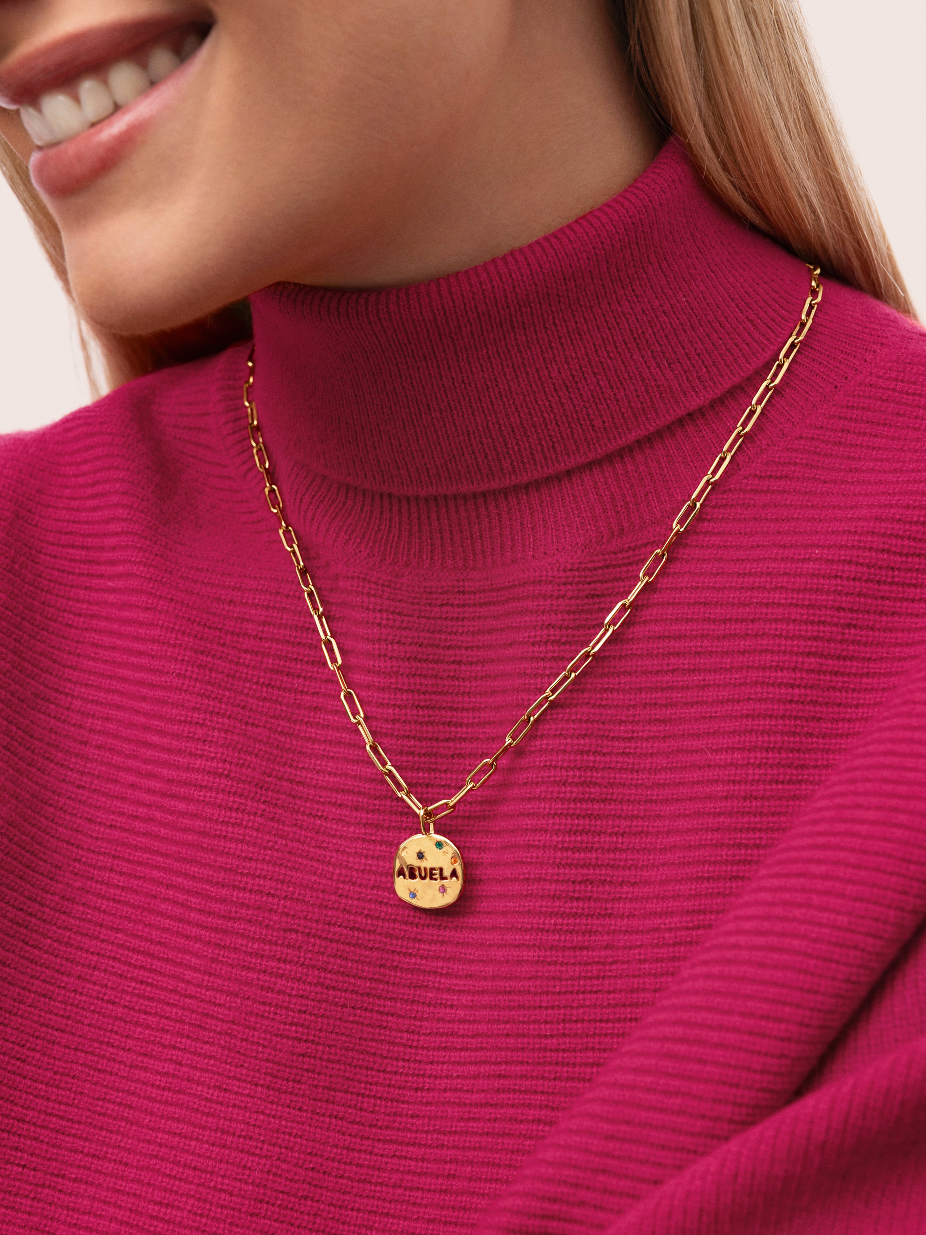 Pack Regalo Collar Chic y Charm Abuela Baño Oro