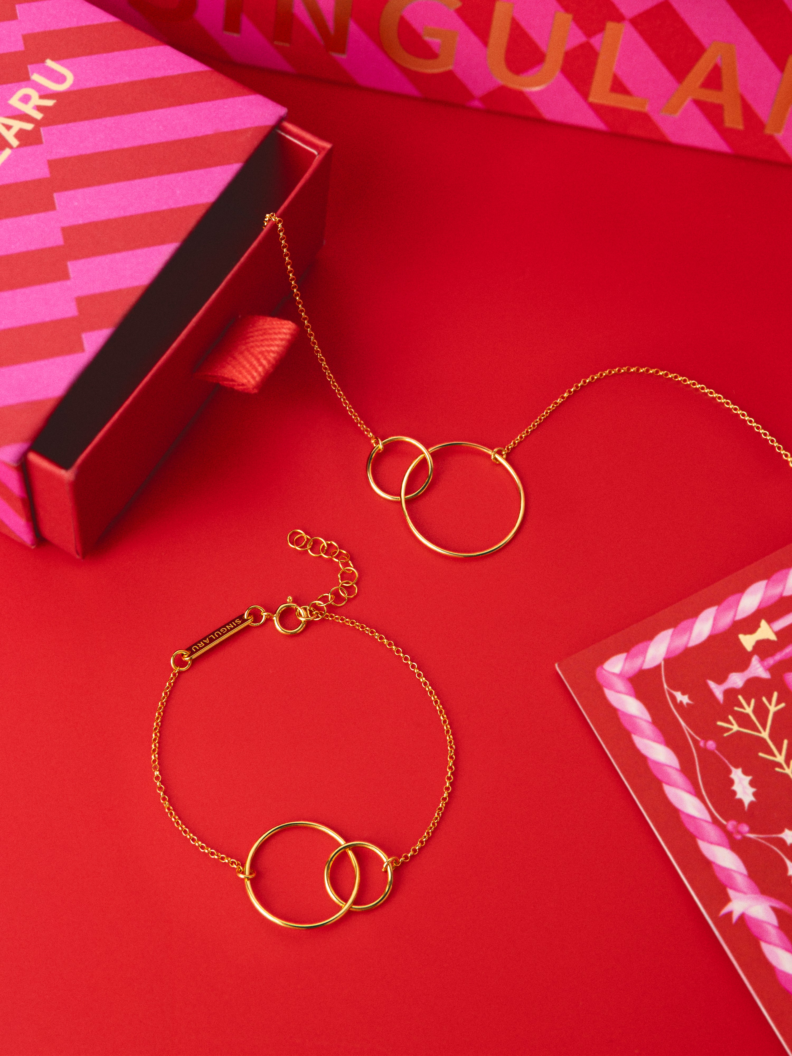 Pack Regalo Collar y Pulsera Sister Plata Baño Oro