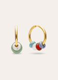 Boucles D’oreilles Créoles Carmen True Colors Acier Plaqué Or