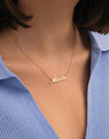 Collier Personnalisé Carrie Argent Plaqué Or