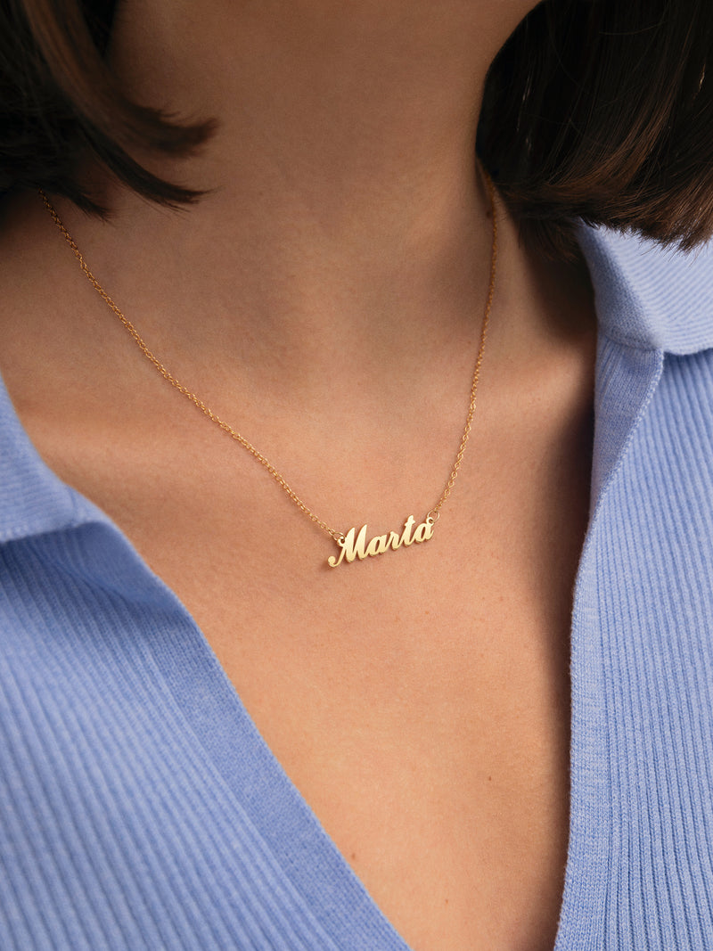 Collier Personnalisé Carrie Argent Plaqué Or