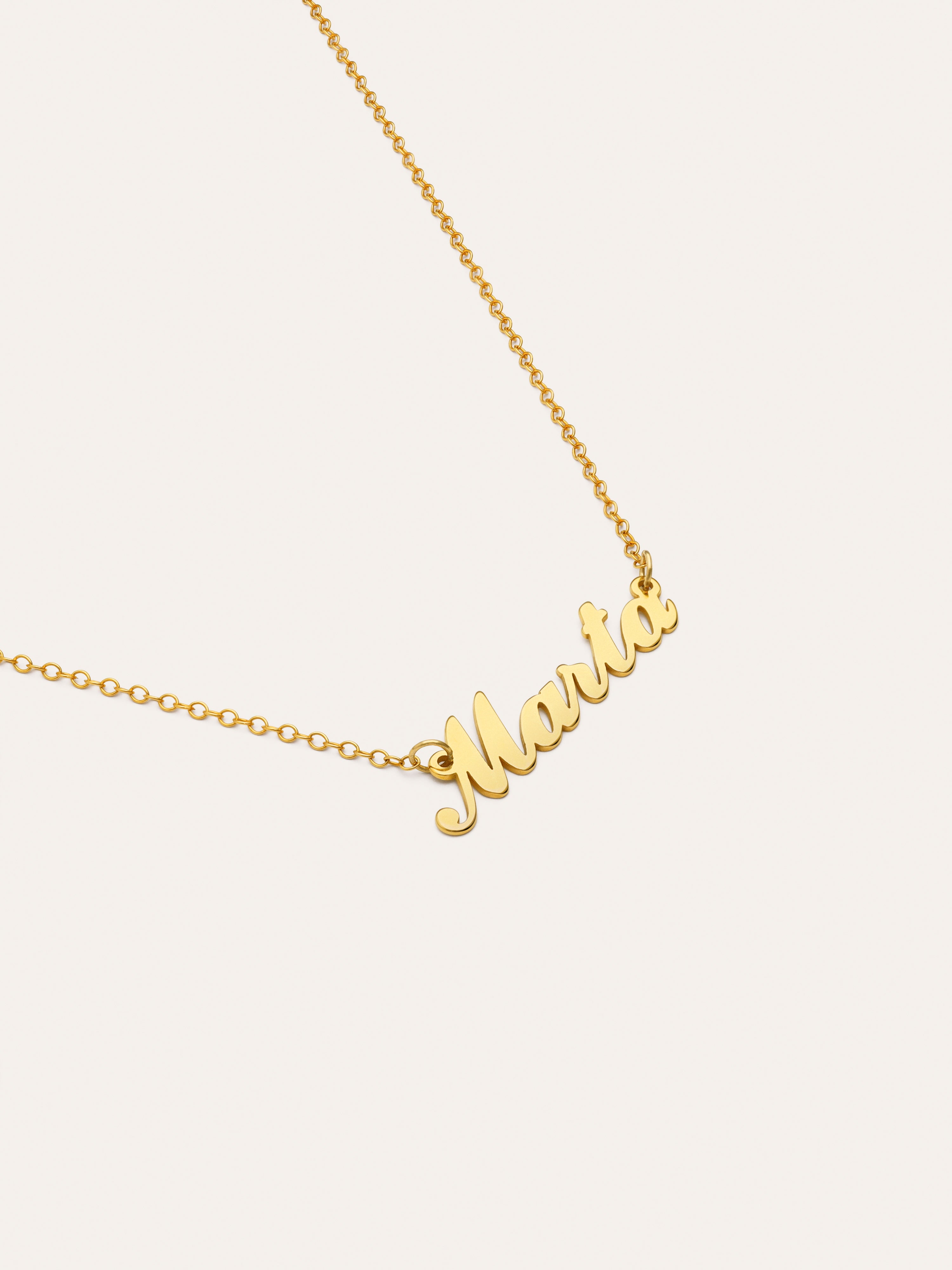 Collier Personnalisé Carrie Argent Plaqué Or