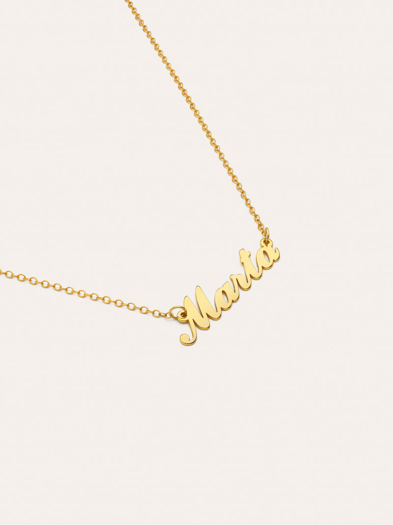 Collier Personnalisé Carrie Argent Plaqué Or