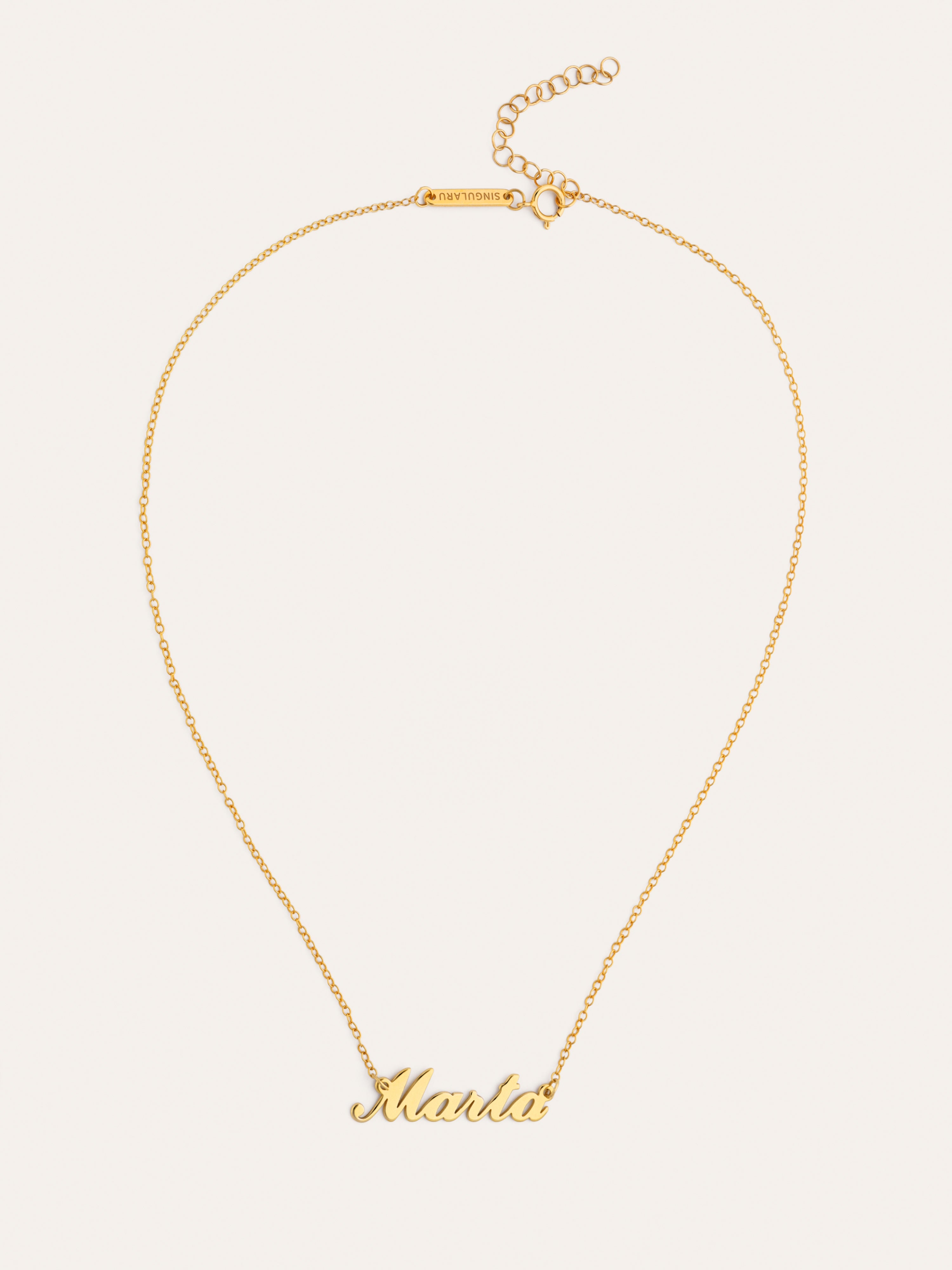 Collier Personnalisé Carrie Argent Plaqué Or