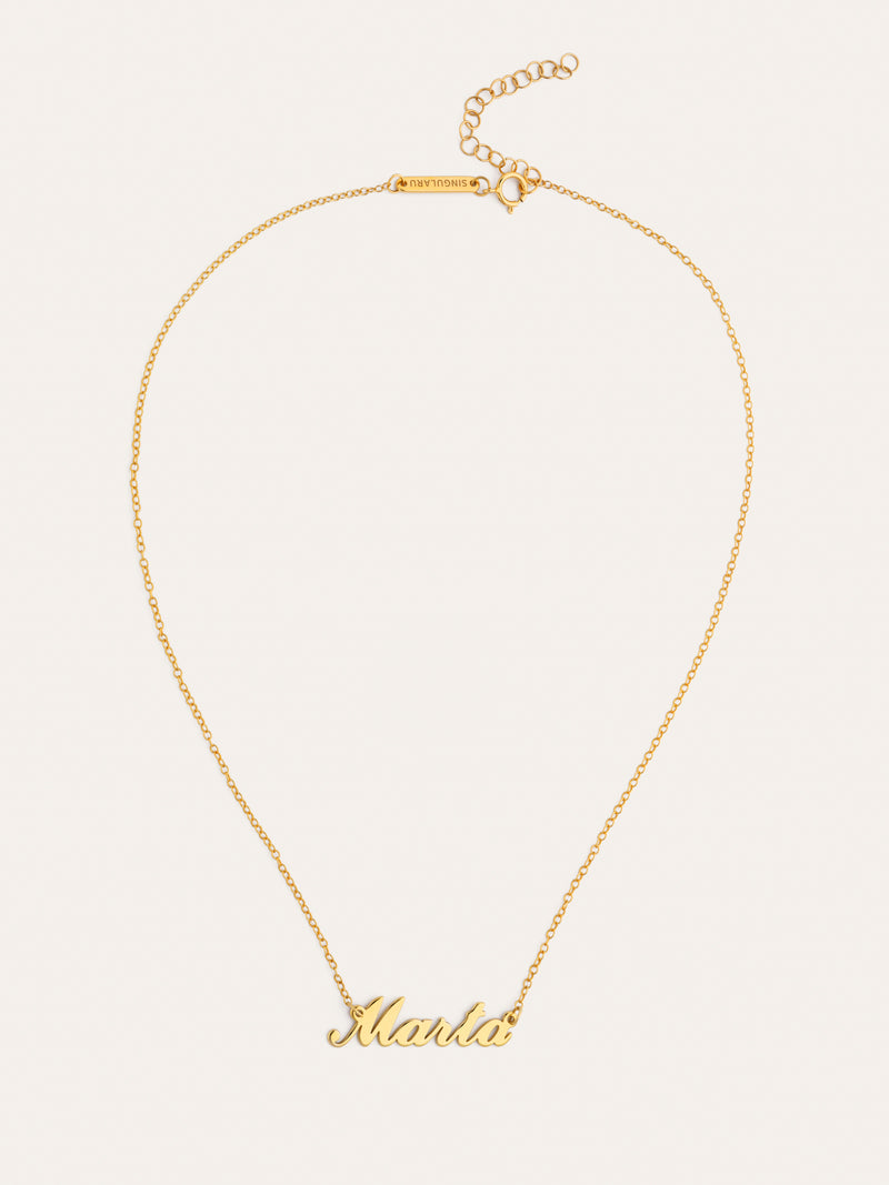 Collier Personnalisé Carrie Argent Plaqué Or