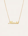 Collier Personnalisé Carrie Argent Plaqué Or
