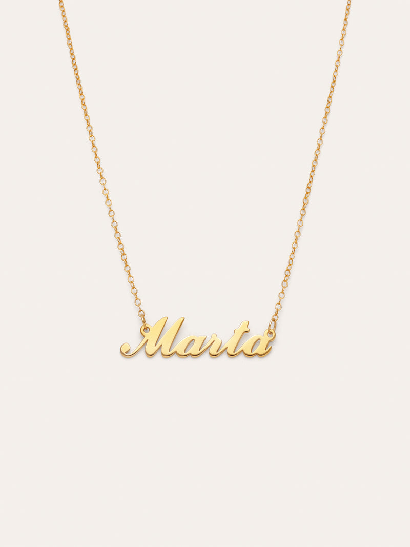 Collier Personnalisé Carrie Argent Plaqué Or