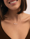 Collier Personnalisé Carrie Argent Plaqué Or Rose