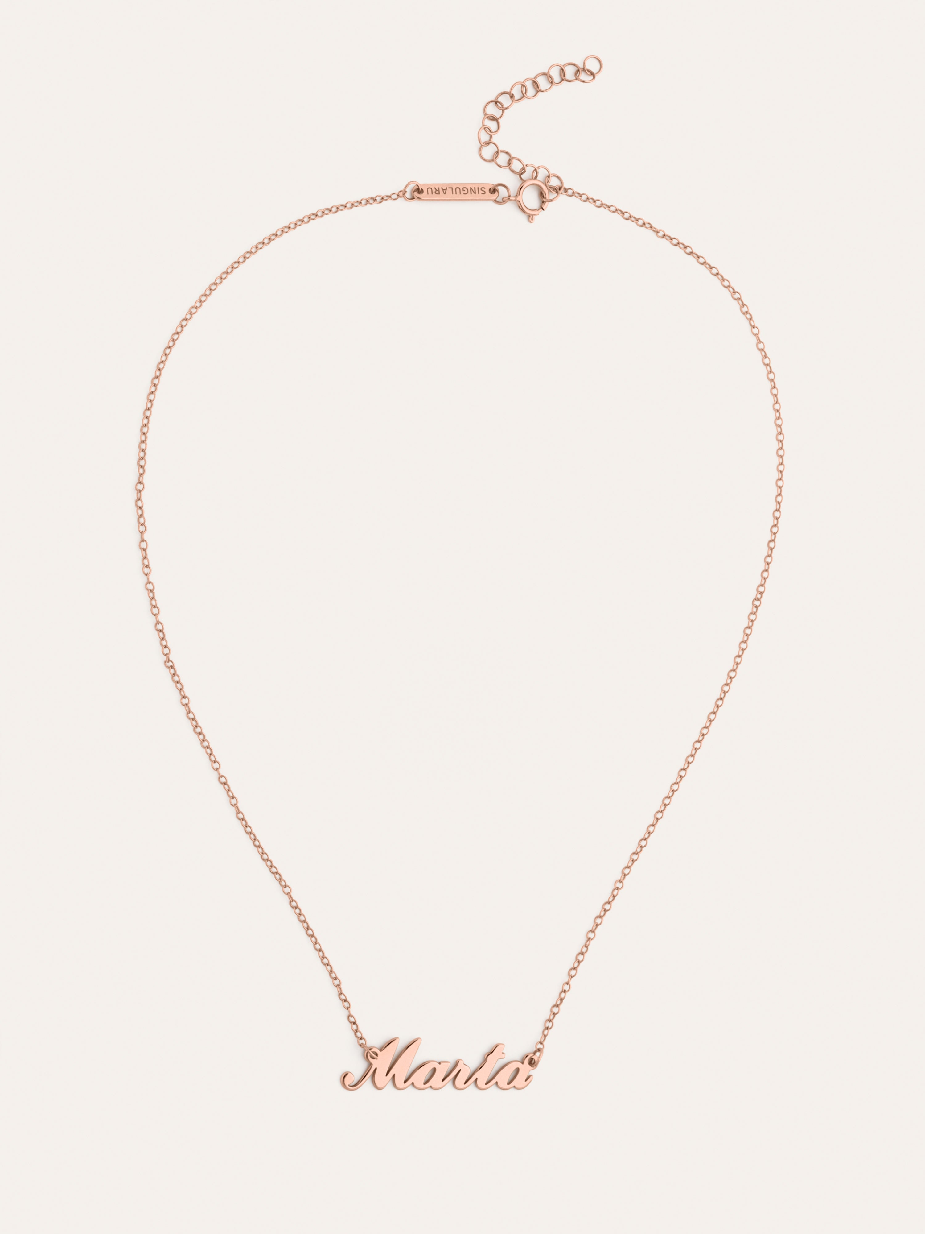 Collier Personnalisé Carrie Argent Plaqué Or Rose