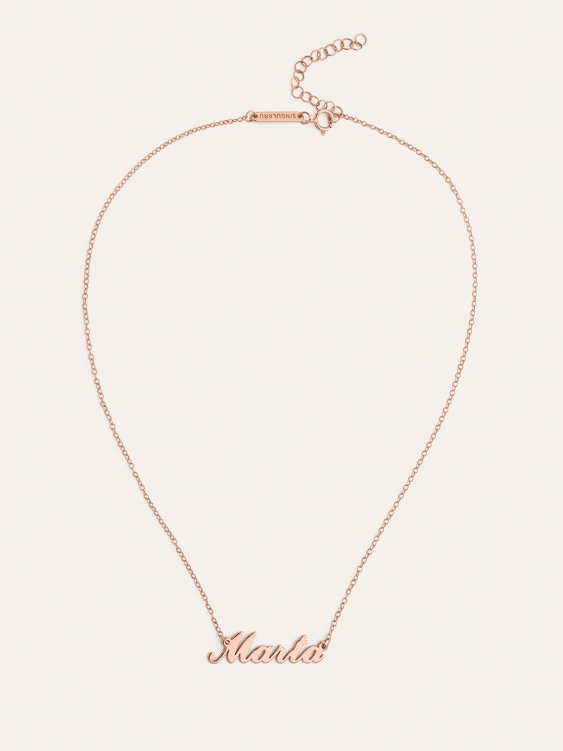 Collier Personnalisé Carrie Argent Plaqué Or Rose