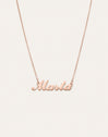 Collier Personnalisé Carrie Argent Plaqué Or Rose