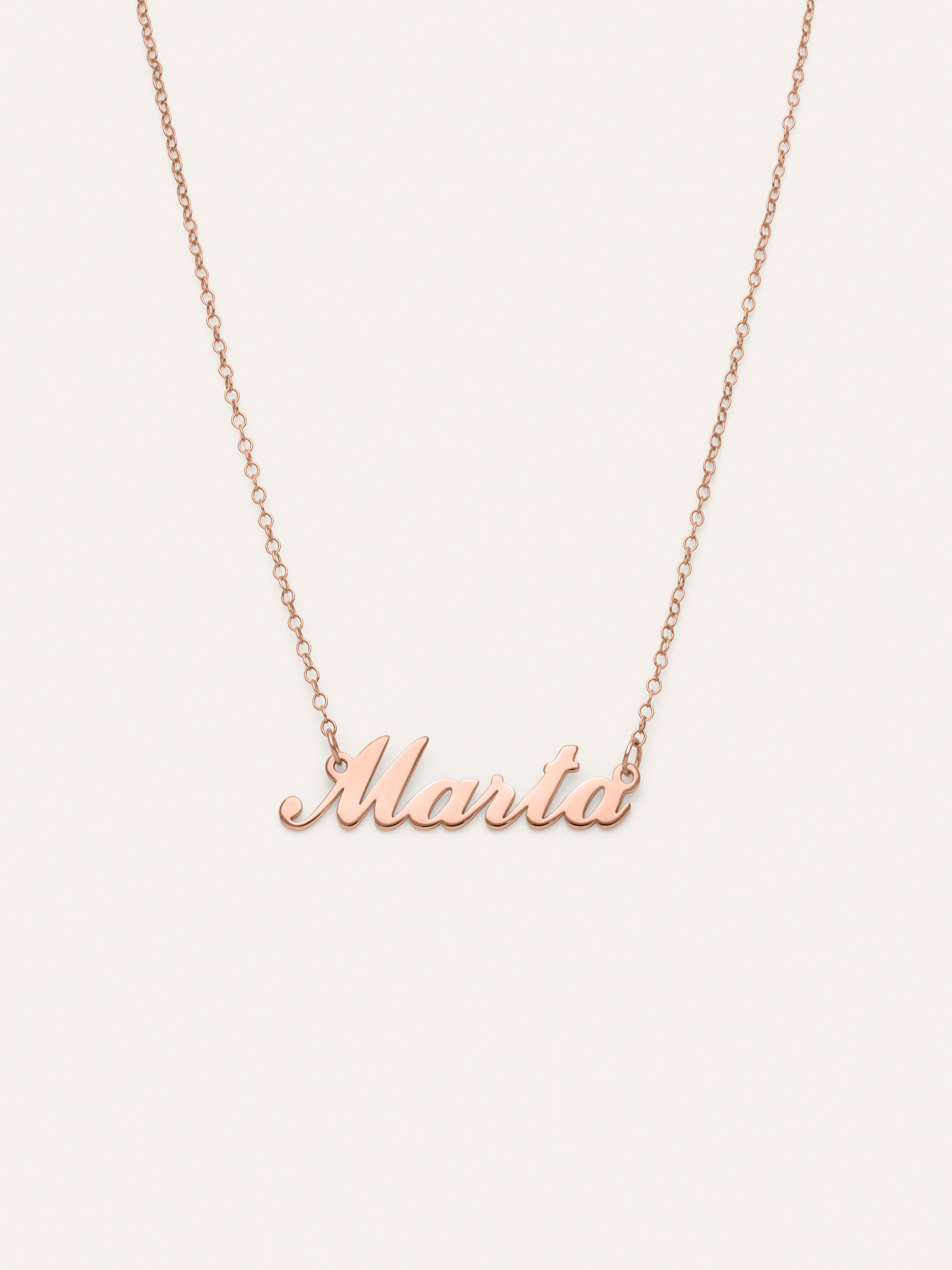 Collier Personnalisé Carrie Argent Plaqué Or Rose