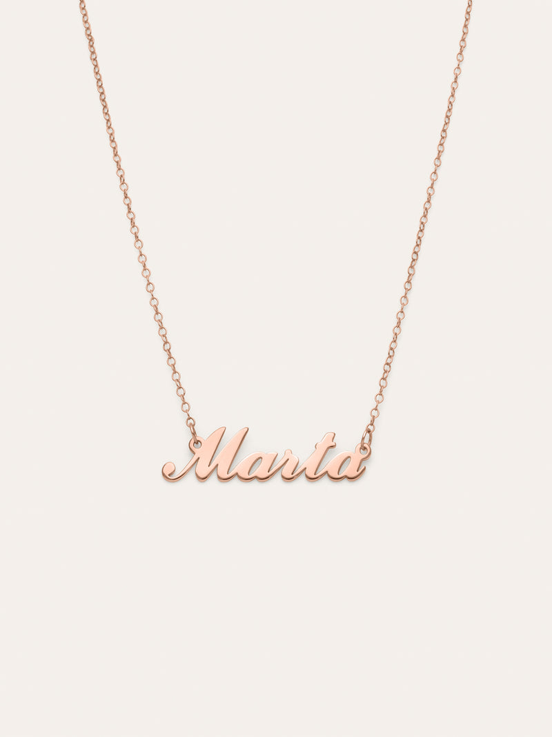 Collier Personnalisé Carrie Argent Plaqué Or Rose