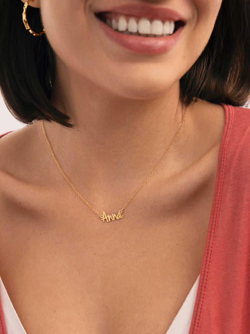 Collar Personalizado Sue Plata Baño Oro