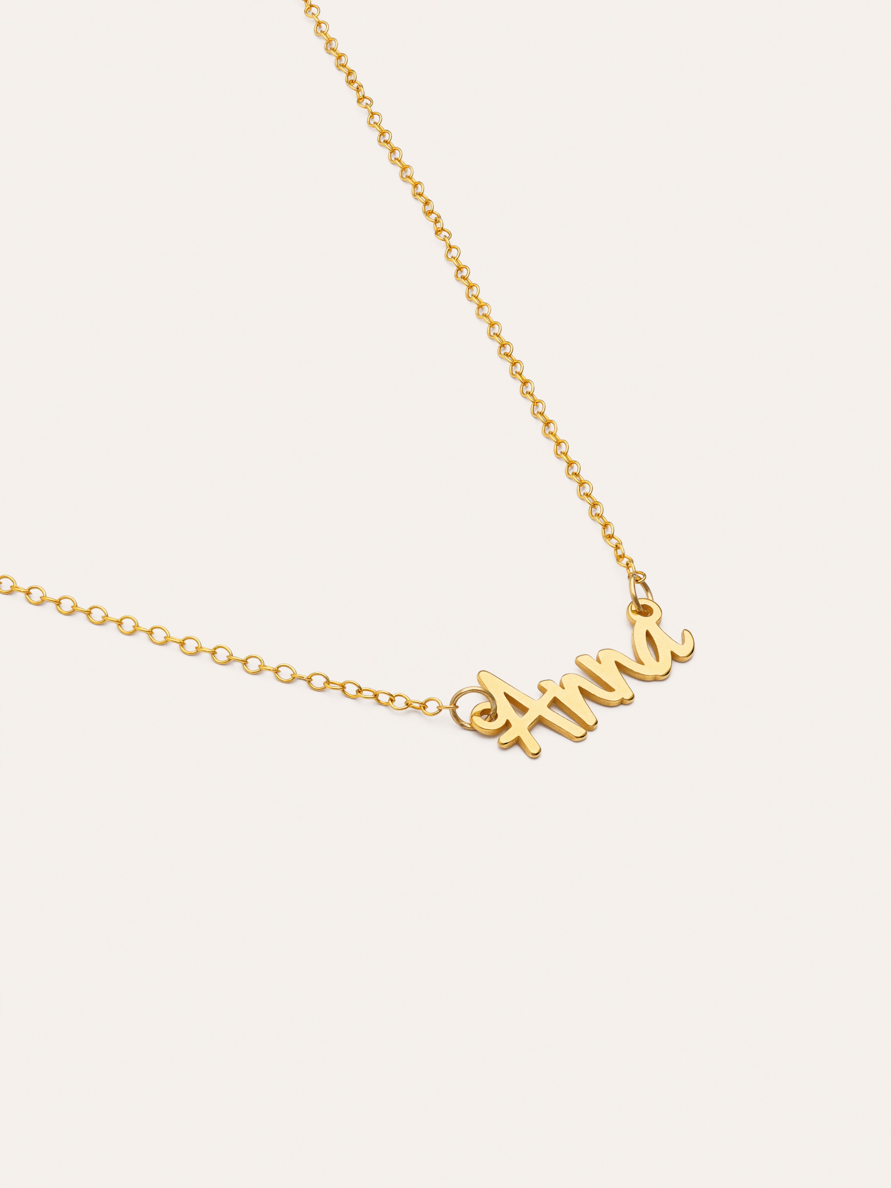 Collar Personalizado Sue Plata Baño Oro