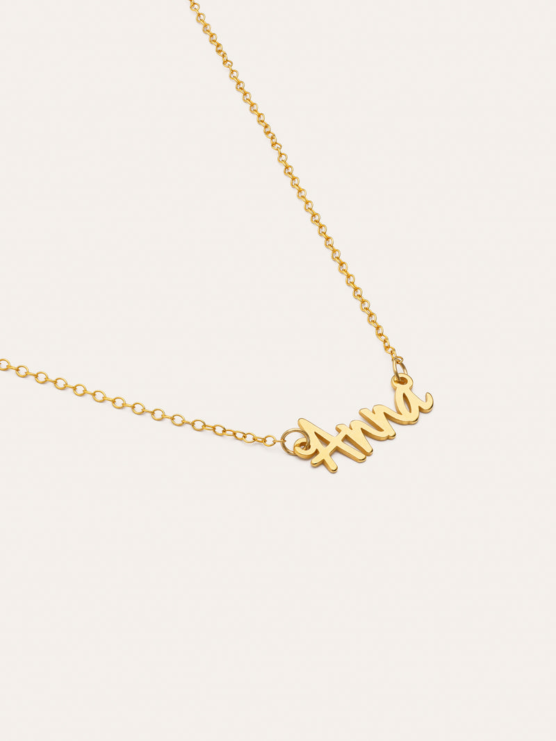 Collar Personalizado Sue Plata Baño Oro