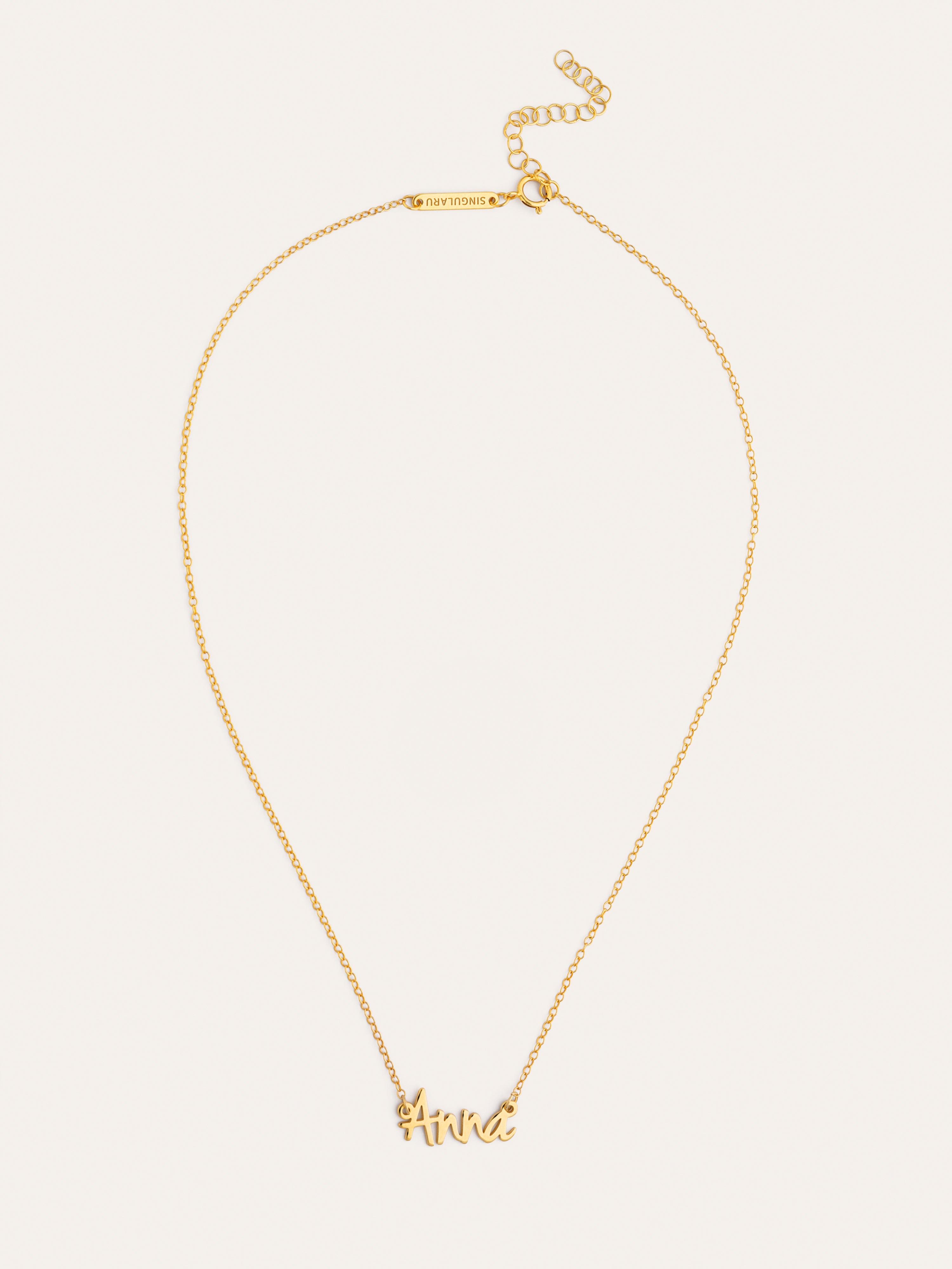 Collar Personalizado Sue Plata Baño Oro