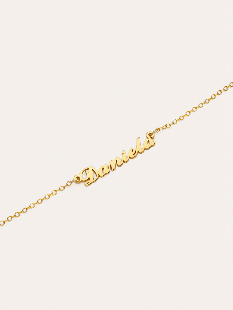 Pulsera Personalizada Carrie Plata Baño Oro