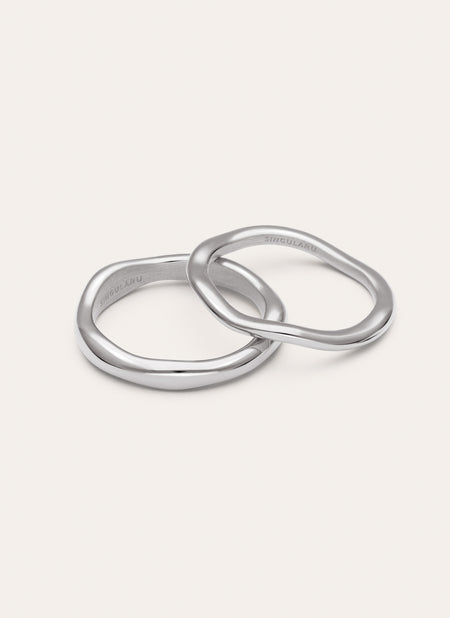 2er-Set Ringe Nea Edelstahl