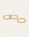 Pack 3 Anillos Palmar Colors Acero Baño Oro