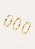 Pack 3 Anillos Palmar Colors Acero Baño Oro