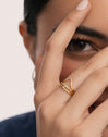 Sparks Ring-Set (3er-Pack), Edelstahl vergoldet
