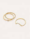 Sparks Ring-Set (3er-Pack), Edelstahl vergoldet