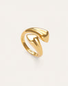 Abbraccio Amour Stainless Steel Gold Ring