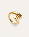 Abbaccio Stars Stainless Steel Gold Ring