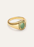 amanda-grün Ring-vergoldet