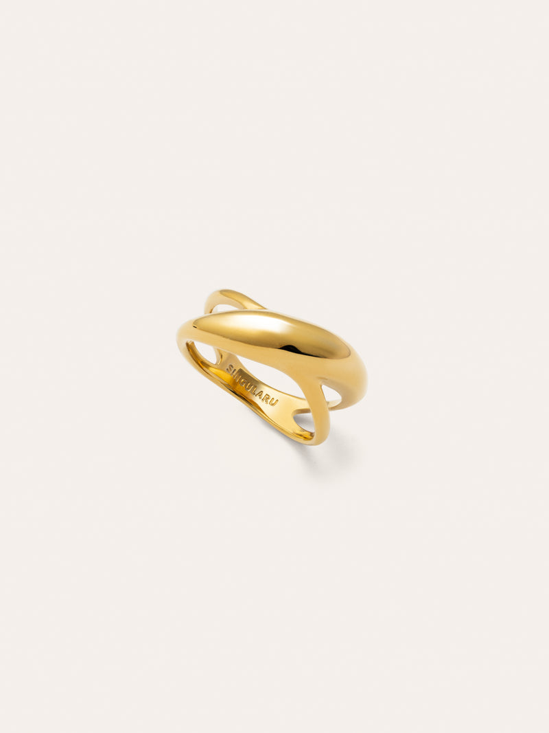 Ariel Ring Edelstahl, vergoldet