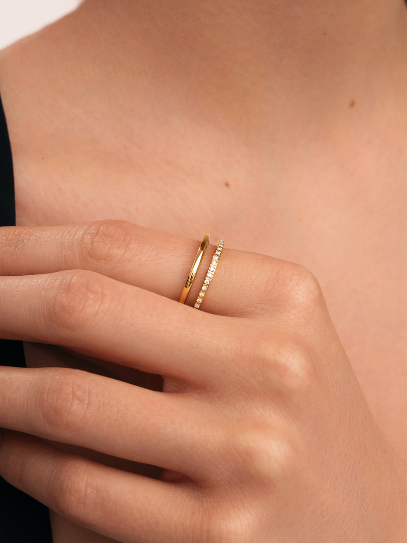 Bibiana Edelstahl Ring, vergoldet
